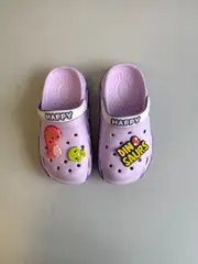 Foto 9 von Kinder Clogs Dino Hausschuhe EVA Gr. 30-35 Mädchen Jungen Lila Hellblau Rosa