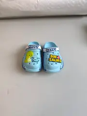 Foto 16 von Kinder Clogs Dino Hausschuhe EVA Gr. 30-35 Mädchen Jungen Lila Hellblau Rosa
