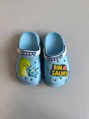 Foto 17 von Kinder Clogs Dino Hausschuhe EVA Gr. 30-35 Mädchen Jungen Lila Hellblau Rosa