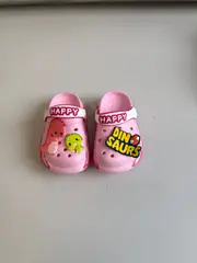 Foto 23 von Kinder Clogs Dino Hausschuhe EVA Gr. 30-35 Mädchen Jungen Lila Hellblau Rosa