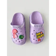 Foto 32 von Kinder Clogs Dino Hausschuhe EVA Gr. 30-35 Mädchen Jungen Lila Hellblau Rosa