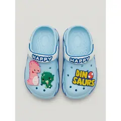 Foto 33 von Kinder Clogs Dino Hausschuhe EVA Gr. 30-35 Mädchen Jungen Lila Hellblau Rosa
