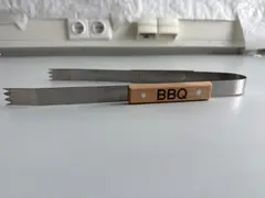 Foto 5 von Grillbesteck 3-teilig Edelstahl Holzgriffe Zange Gabel Wender BBQ Set
