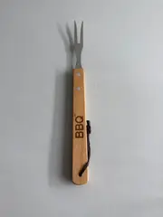 Foto 6 von Grillbesteck 3-teilig Edelstahl Holzgriffe Zange Gabel Wender BBQ Set