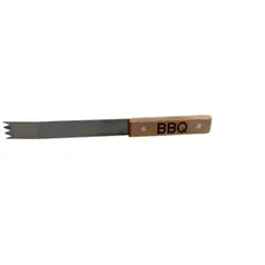 Foto 14 von Grillbesteck 3-teilig Edelstahl Holzgriffe Zange Gabel Wender BBQ Set