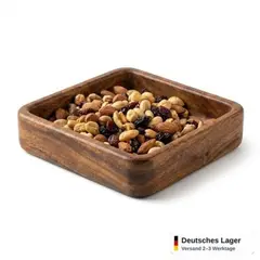 Foto 5 von Holzschüssel Akazienholz 15 x 4,5cm rund Servierschale Snackschale Küche