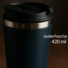 Foto 21 von Isolierflasche 420 ml Xani Edelstahl Thermosflasche auslaufsicher heiß & kalt