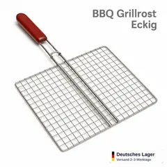 Foto 8 von Grillrost 3er Set 28 x 21 cm Edelstahl Klappgriff BBQ Ersatzrost Holzkohlegrill