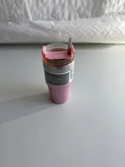 Foto 14 von Isolierbecher 600 ml Xani Edelstahl mit & ohne Strohhalm auslaufsicher 3 Farben