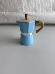 Foto 1 von Espressokocher 3 Tassen Aluminium Blau Mokkakanne Herdplatte Kaffeekanne Xani