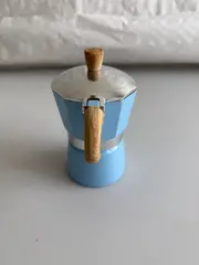 Foto 4 von Espressokocher 3 Tassen Aluminium Blau Mokkakanne Herdplatte Kaffeekanne Xani
