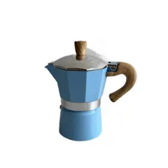Foto 17 von Espressokocher 3 Tassen Aluminium Blau Mokkakanne Herdplatte Kaffeekanne Xani