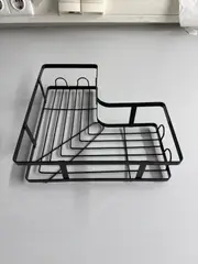 Foto 7 von Duschablage 5-teilig ohne Bohren Duschregal Eckablage Bad Schwarz Metall