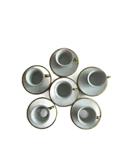 Foto 12 von Kaffee- und Mokkatassen mit Unterteller aus Porzellan Weiß-Gold