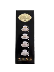 Foto 11 von Kaffee- und Mokkatassen mit Unterteller aus Porzellan 12-tlg Schwarz-Gold