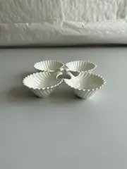Foto 3 von Keramik Snackschale 4er Blattform Weiß