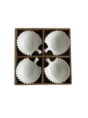 Foto 11 von Keramik Snackschale 4er Blattform Weiß