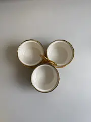Foto 1 von Keramik Snackschale 3er Set mit Deckel Vorratsdose Aufbewahrung Küche