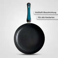 Foto 7 von L.C Hot Chef Bratpfanne 26 cm Antihaftbeschichtung Aluminium Induktion Schwarz